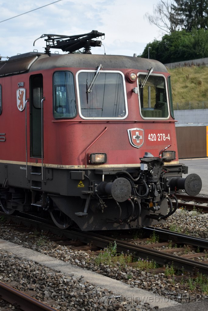 9222-0045-190724.jpg - SBBC Re 4/4'' 11278 (Re 420.278-4)  ''Cham'' (Re 91 85 4 420 278-4 CH-SBBC) / Killwangen-Spreitenbach 19.7.2024