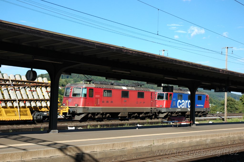 3230-0048-080814.jpg - SBBC Re 420.307-1 + SBB-CFF Re 4/4'' 11285 / Killwangen-Spreitenbach 8.8.2014