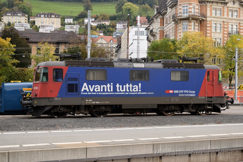 5774-0034-191019.jpg - SBBC Re 420.288-3 ''Avanti tutta!'' (Re 91 85 4 420 288-3 CH-SBBC) / St.Gallen HB 19.10.2019