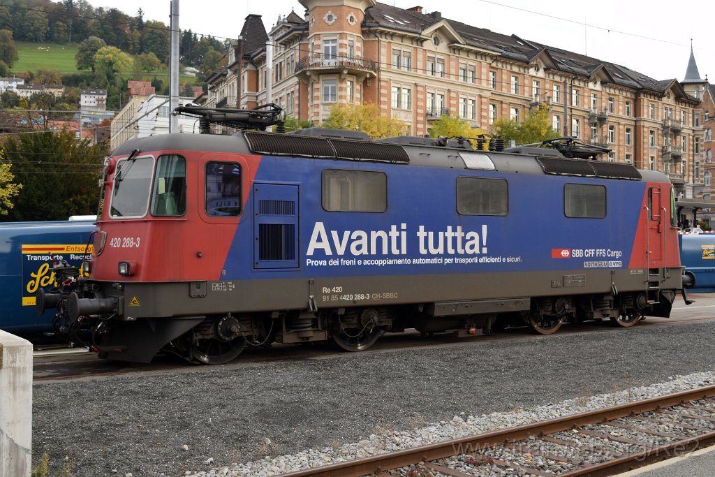 5774-0043-191019.jpg - SBBC Re 420.288-3 ''Avanti tutta!'' (Re 91 85 4 420 288-3 CH-SBBC) / St.Gallen HB 19.10.2019
