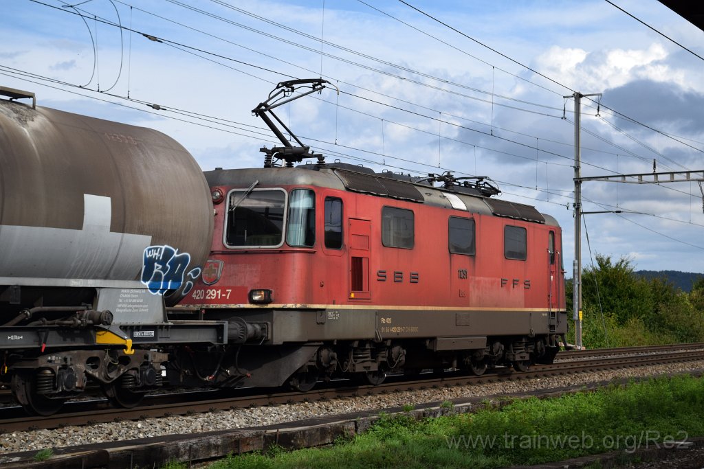 8217-0025-140922.jpg - SBBC Re 4/4'' 11291 (Re 420.291-7)  (Re 91 85 4 420 291-7 CH-SBBC) / Killwangen-Spreitenbach 14.9.2022