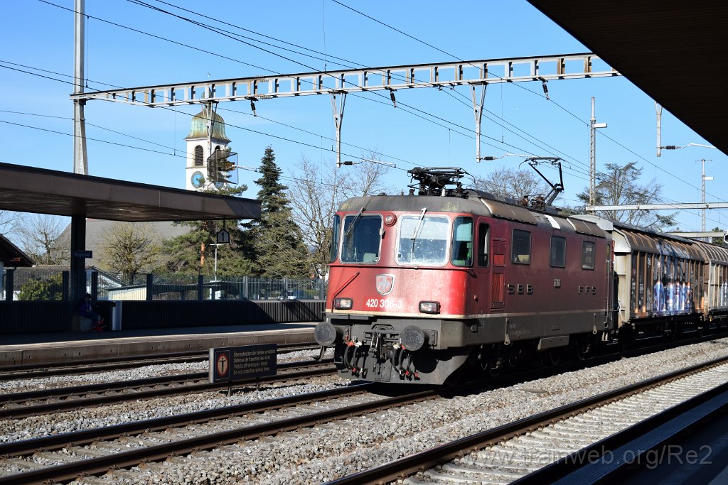 7324-0039-240321.jpg - SBBC Re 4/4'' 11306 (Re 420.306-3)  (Re 91 85 4 420 306-3 CH-SBBC) / Rupperswil 24.3.2021