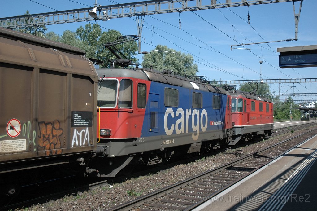 2409-0009-250512.jpg - SBB-CFF Re 4/4''' 11353 + SBBC Re 420.307-1 / Glanzenberg 25.5.2012