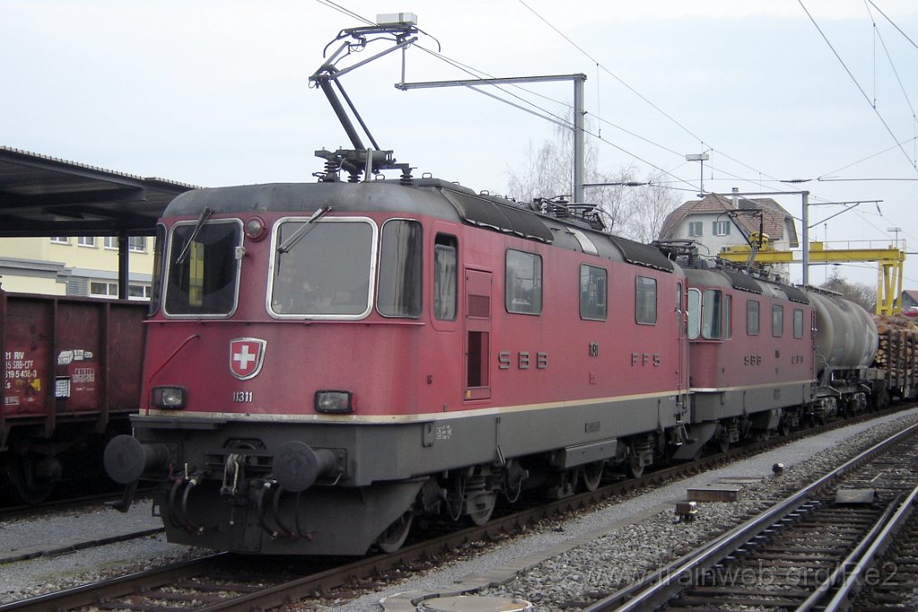 1290-0001-090307.jpg - SBB-CFF Re 4/4'' 11311 + SBB-CFF Ref 4/4'' 11175 / Wetzikon 9.3.2007