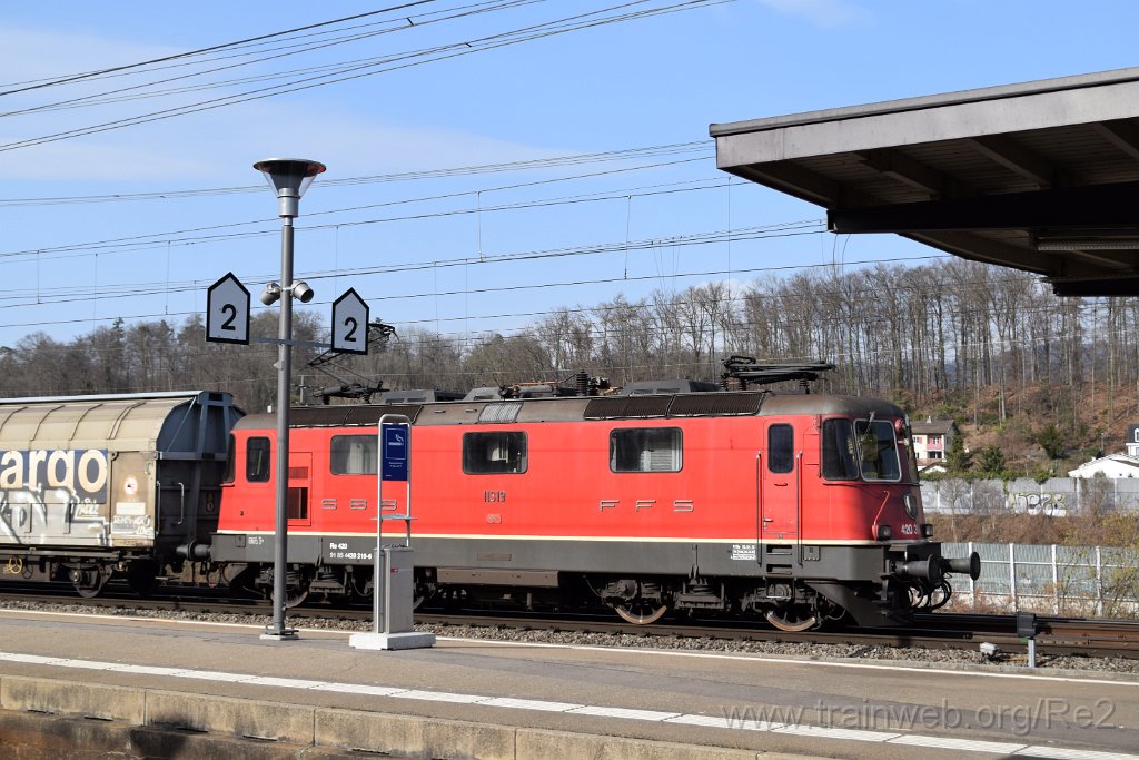 8393-0038-240223.jpg - SBBC Re 4/4'' 11319 (Re 420.319-6)  (Re 91 85 4 420 319-6 CH-SBBC) / Killwangen-Spreitenbach 24.2.2023