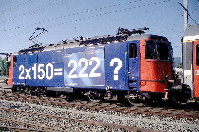 0783-04W.JPG - SBB-CFF Re 4/4'' 11322 ''2x150=222?'' / Zürich-Tiefenbrunnen 3.9.1999