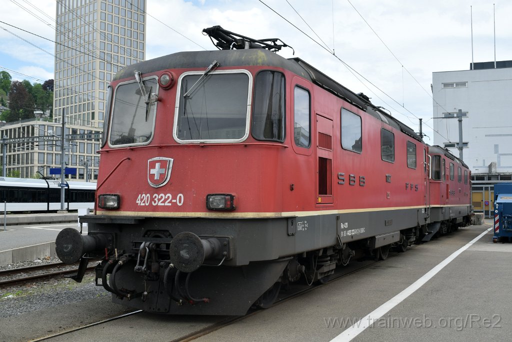 9707-0024-030525.jpg - SBBC Re 4/4'' 11322 (Re 420.322-0)  (Re 91 85 4 420 322-0 CH-SBBC) + SBBC Re 4/4'' 11331 (Re 420.331-1)  (Re 91 85 4 420 331-1 CH-SBBC) / St.Gallen HB 3.5.2025