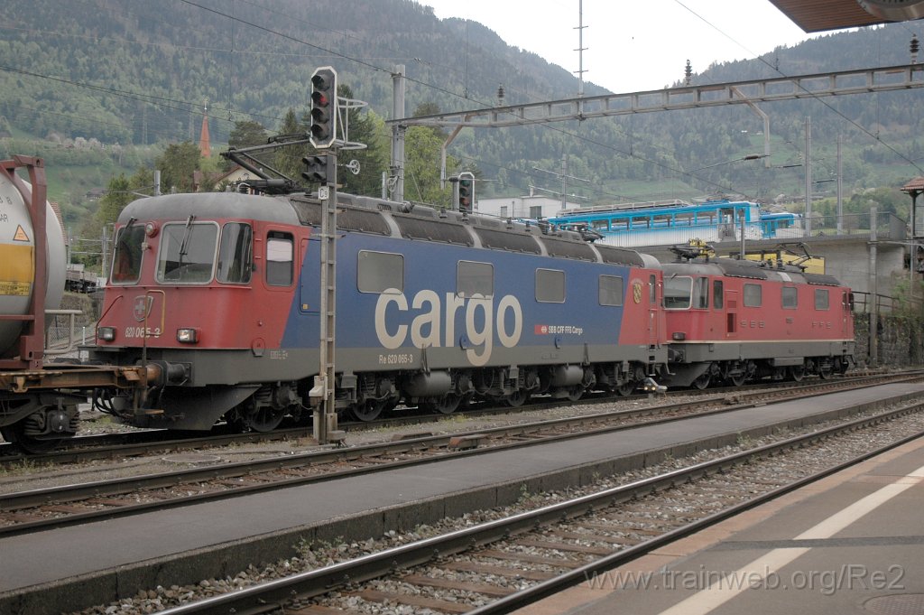 2797-0031-070513.jpg - SBB-CFF Re 4/4'' 11336 + SBBC Re 620.065-3 ''Ziegelbrücke'' / Arth-Goldau 7.5.2013