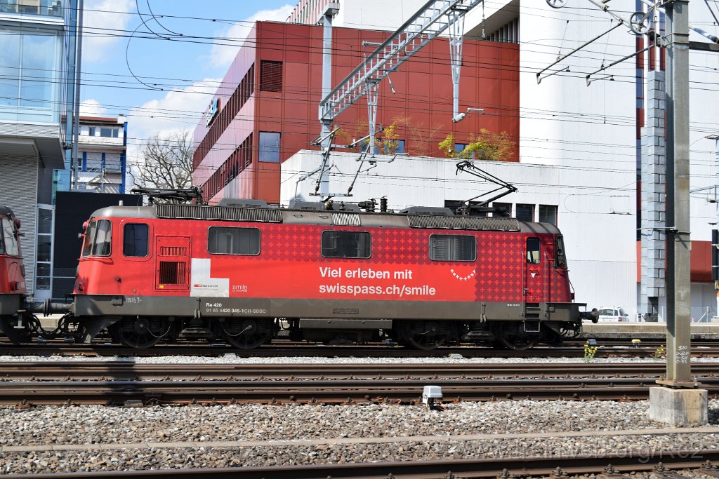 7355-0027-200421.jpg - SBBC Re 420.345-1 ''Smile'' (Re 91 85 4 420 345-1 CH-SBBC) / Aarau 20.4.2021