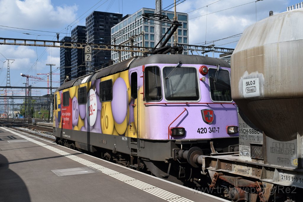 7162-0035-210920.jpg - SBBC Re 420.347-7 ''Spartageskarten'' (Re 91 85 4 420 347-7 CH-SBBC) / Zürich-Altstetten 21.9.2020