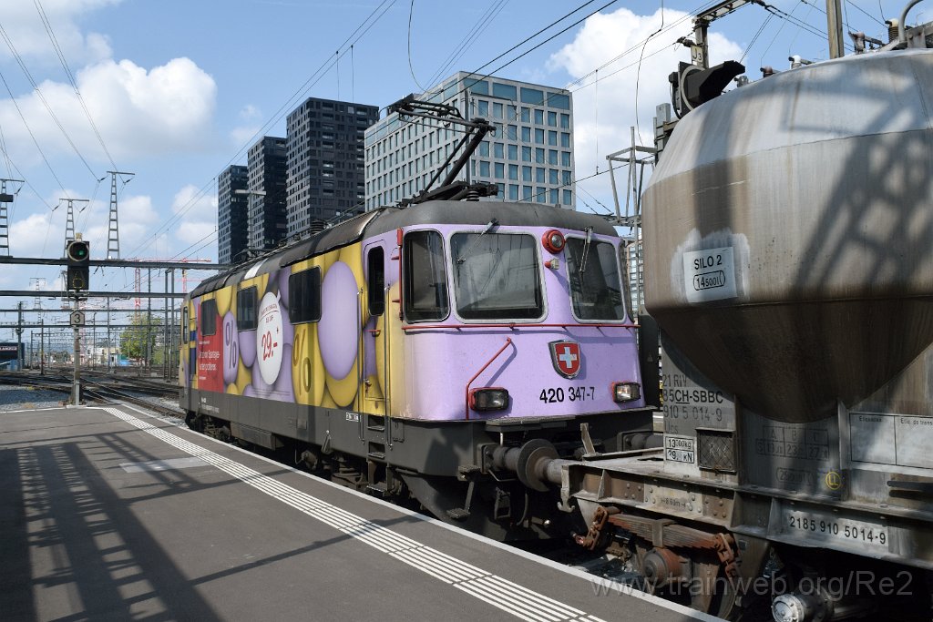7162-0050-210920.jpg - SBBC Re 420.347-7 ''Spartageskarten'' (Re 91 85 4 420 347-7 CH-SBBC) / Zürich-Altstetten 21.9.2020
