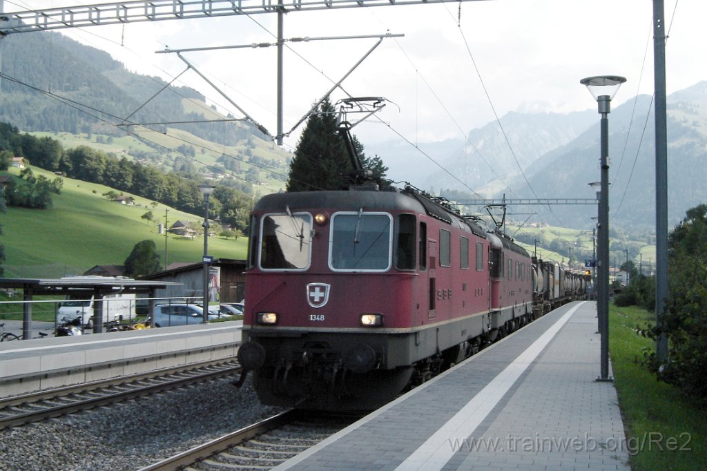 3652-0043-210815.jpg - SBB-CFF Re 4/4'' 11348 + SBB-CFF Re 6/6 11671 ''Othmarsingen'' / Mülenen 21.8.2015