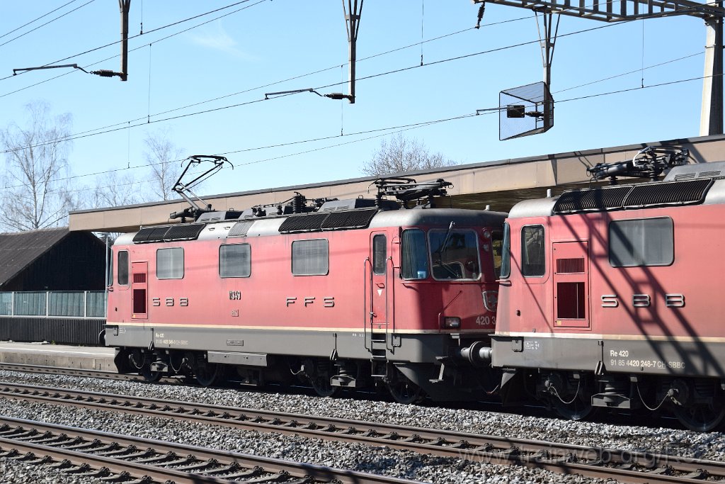 7318-0010-240321.jpg - SBBC Re 4/4'' 11349 (Re 420.349-3)  (Re 91 85 4 420 349-3 CH-SBBC) / Rupperswil 24.3.2021