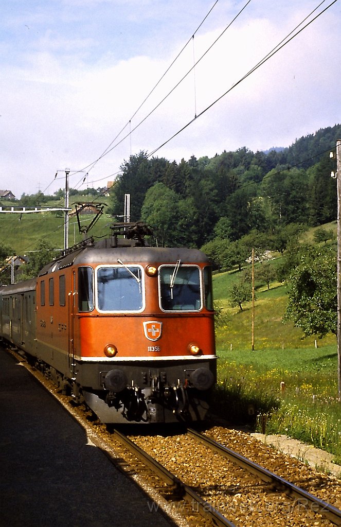 0179-0018s.jpg - SBB-CFF Re 4/4''' 11356 / Sattel-Aegeri 29.5.1988
