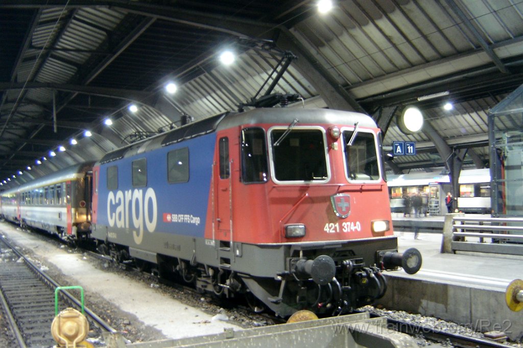 1279-0021-270107.jpg - SBBC Re 421.374-0 / Zürich HB 27.1.2007