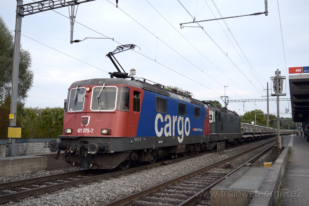4140-0021-150916.jpg - SBBC Re 421.375-7 (Re 91 85 4 421 375-7 CH-SBBC) + SBB-CFF Re 4/4''' 11364 / Zürich-Affoltern 15.9.2016