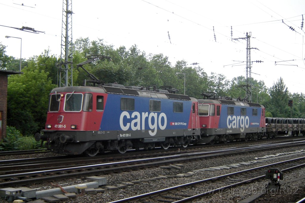 1508-0034-060608.jpg - SBBC Re 421.381-5 + SBBC Re 421.388-0 / Mannheim Hbf 6.6.2008