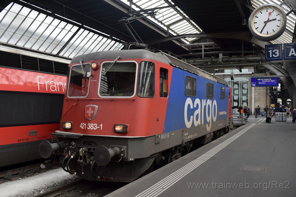 5409-0037-160419.jpg - SBBC Re 421.383-1 (Re 91 85 4 421 383-1 CH-SBBC) / Zürich HB 16.4.2019