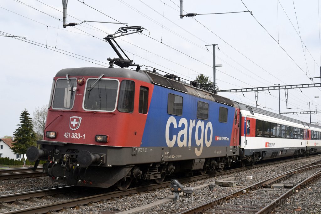 5411-0046-160419.jpg - SBBC Re 421.383-1 (Re 91 85 4 421 383-1 CH-SBBC) / Rümlang 16.4.2019
