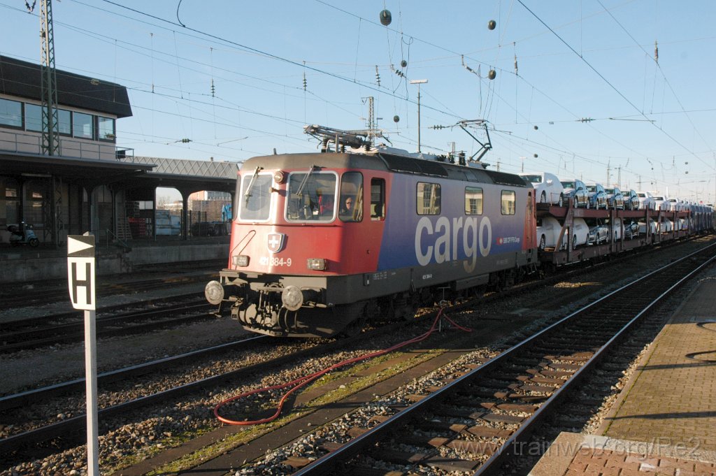 3434-0020-050115.jpg - SBBC Re 421.384-9 (Re 91 85 4 421 384-9 CH-SBBC) / Basel Badische Bahnhof 5.1.2015