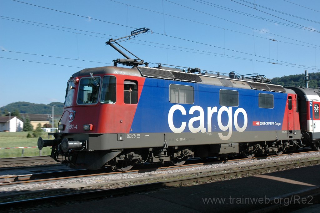 2461-0042-230612.jpg - SBBC Re 421.391-4 (Re 91 85 4 421 391-4 CH-SBBC) / Hüntwangen-Wil 23.6.2012
