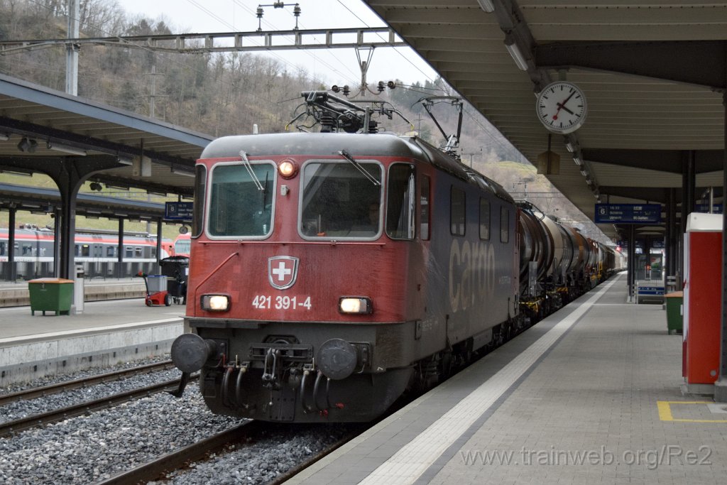 4878-0025-130318.jpg - SBBC Re 421.391-4 (Re 91 85 4 421 391-4 CH-SBBC) / Ziegelbrücke 13.3.2018