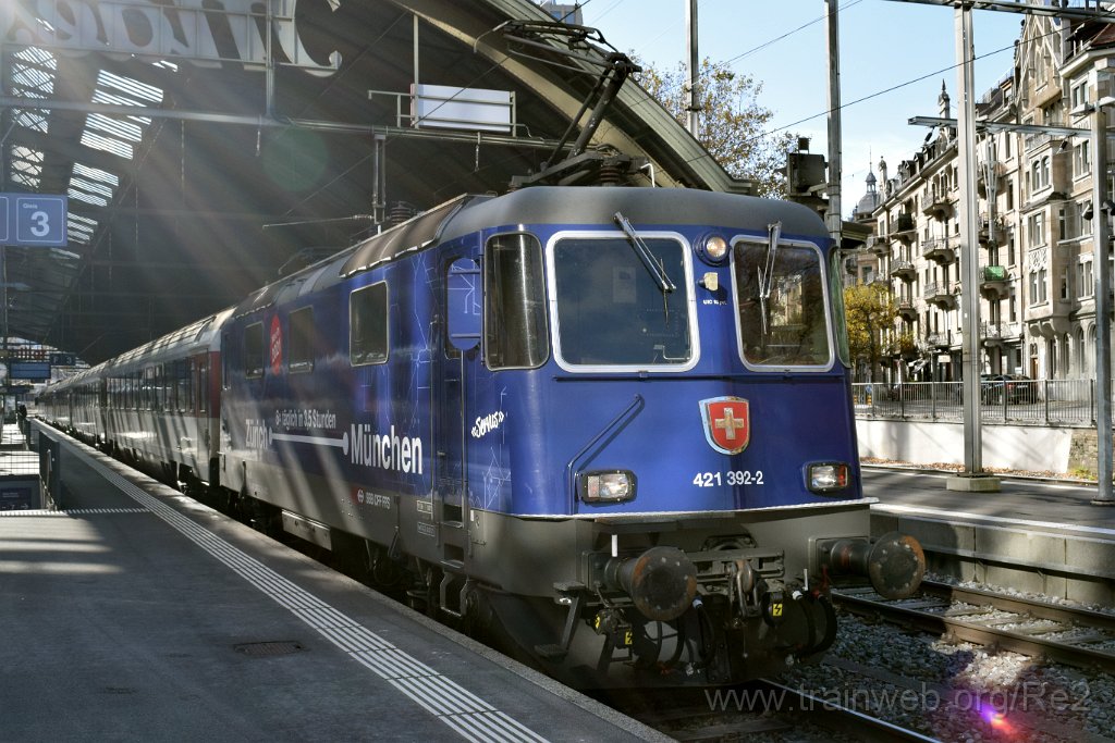 7190-0031-271020.jpg - SBBC Re 421.392-2 ''Zürich-München 2021'' (Re 91 85 4 421 392-2 CH-SBBC) / St.Gallen HB 27.10.2020