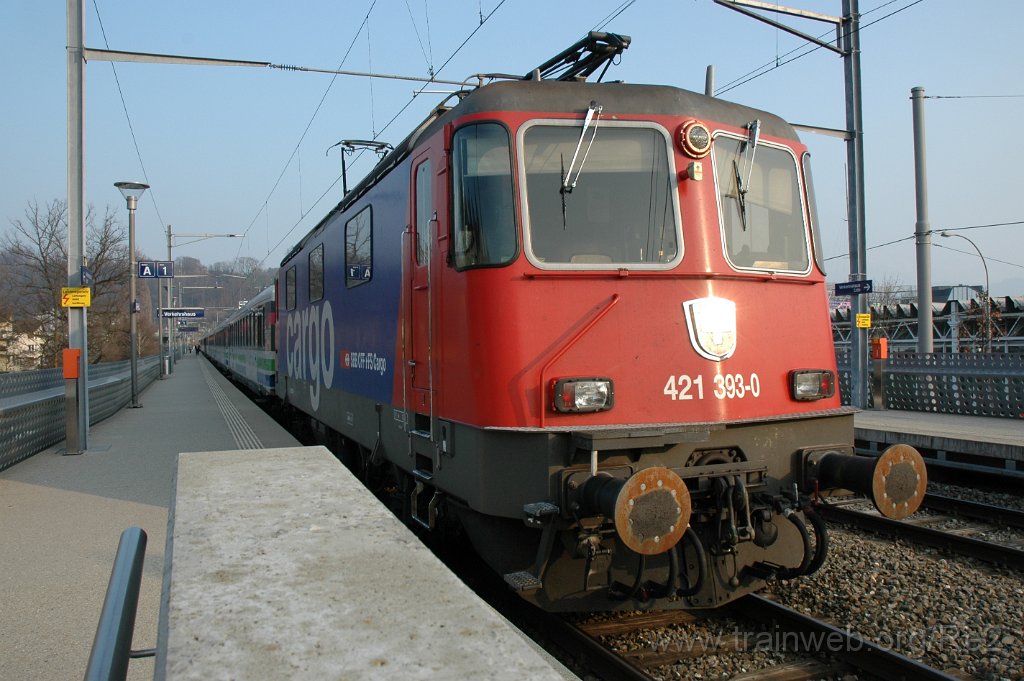 3048-0016-140314.jpg - SBBC Re 421.393-0 (Re 91 85 4 421 393-0 CH-SBBC) / Luzern-Verkehrshaus 14.3.2014