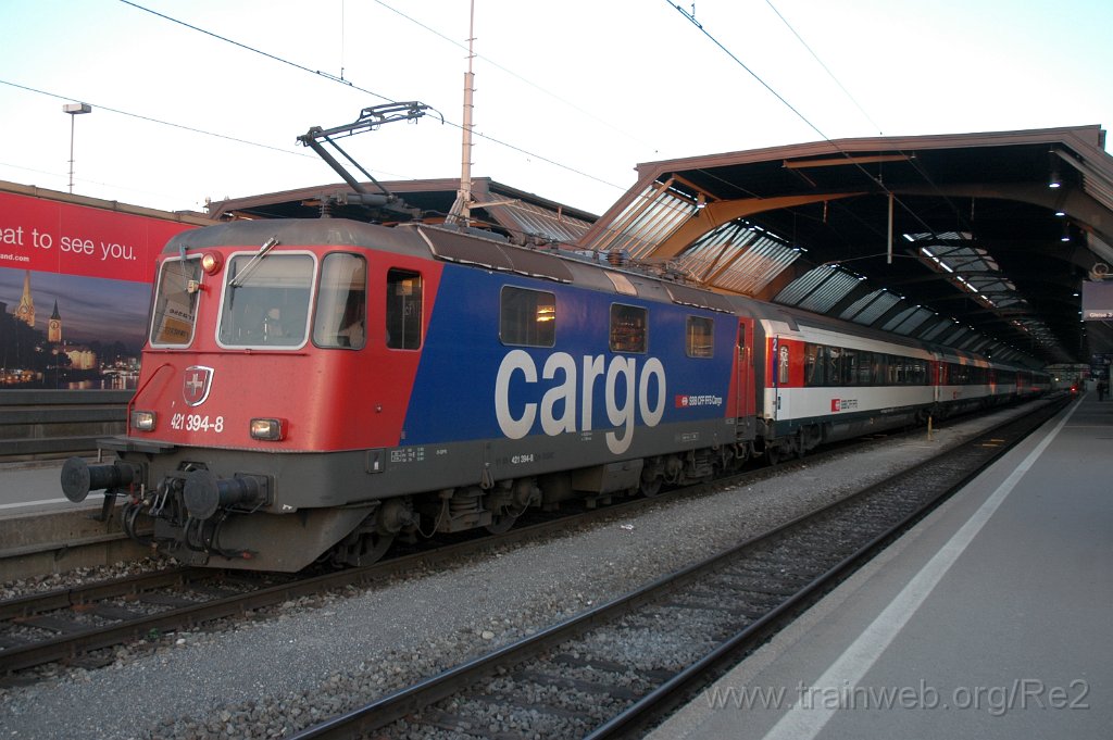 2336-0019-150312.jpg - SBBC Re 421.394-8 (Re 91 85 4 421 394-8 CH-SBBC) / Zürich HB 15.3.2012