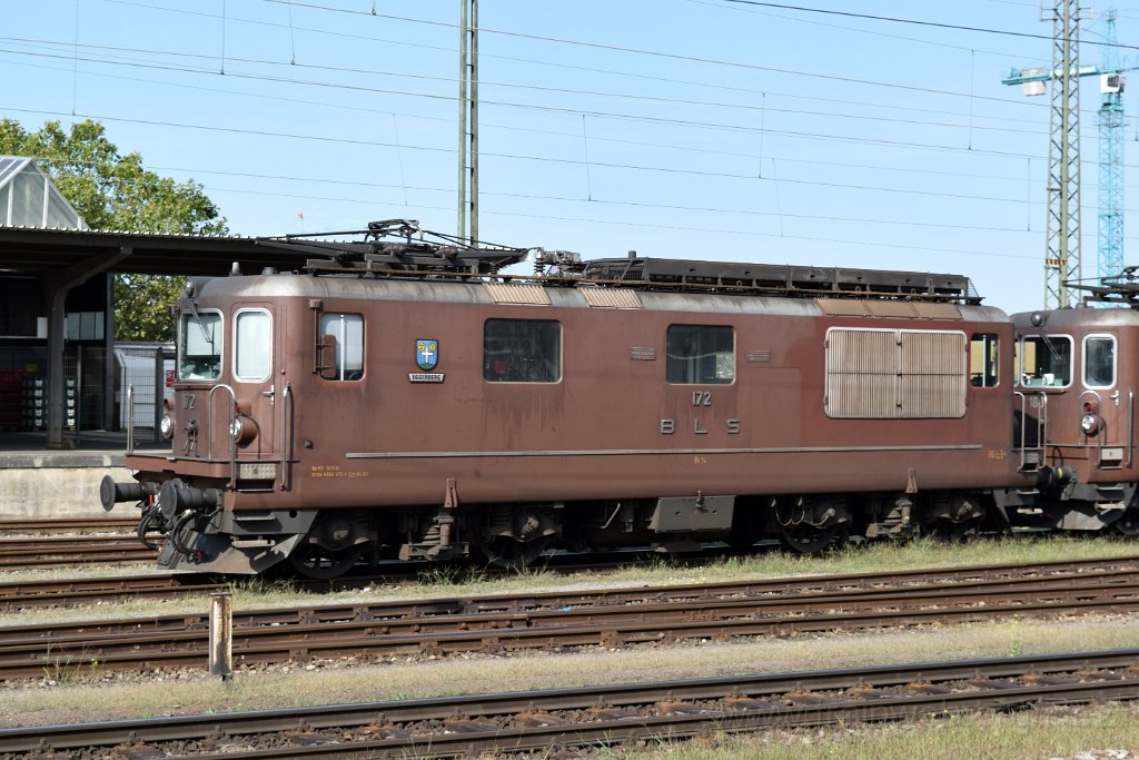 3665-0008-310815.jpg - BLS Re 4/4 172 "Eggerberg" / Basel Badische Bahnhof 31.8.2015