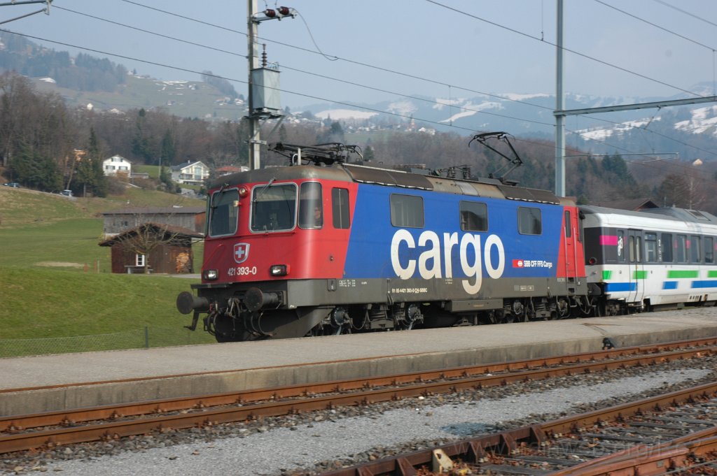 3511-0016-140315.jpg - Re 421.393-0 / Kaltbrunn 14.3.2015