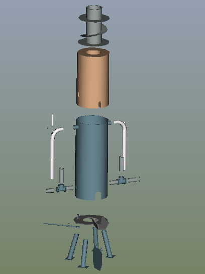 exploded view 10 inch cupola