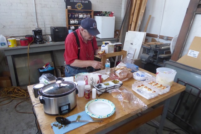 Lunch time for the hungry crew