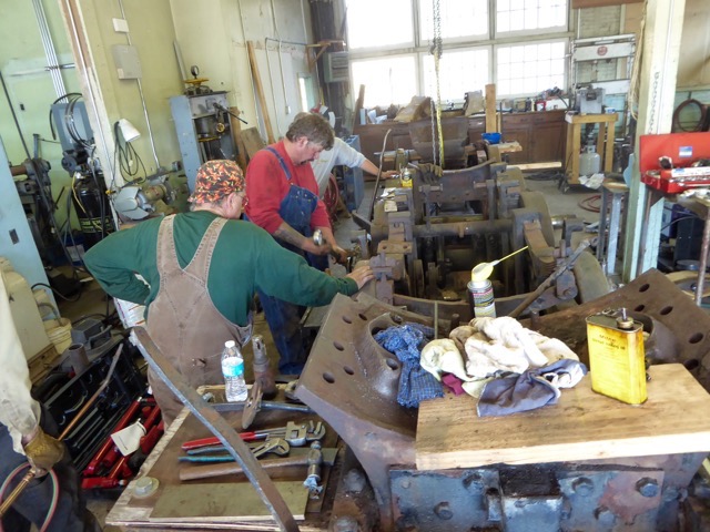 At the end of the work day all the drive rods were removed 