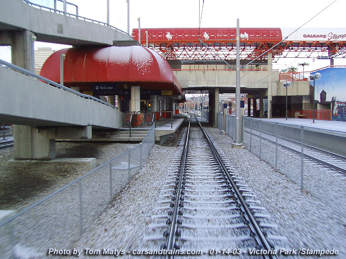 Calgary Transit Ctrain LRT Victoria Park Stampede station
