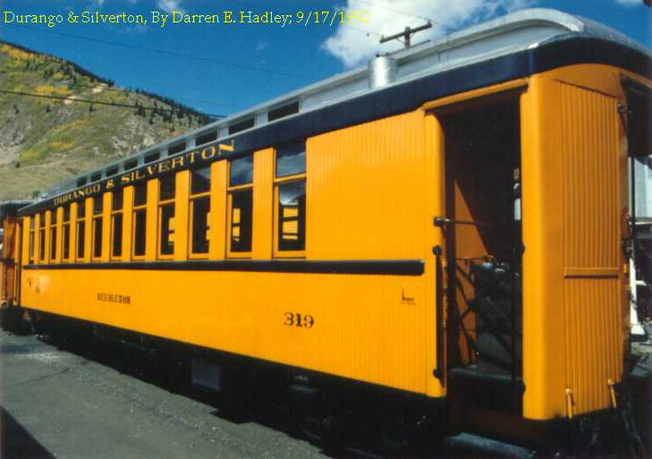 Durango & Silverton - Passenger Coach Neddleton #319