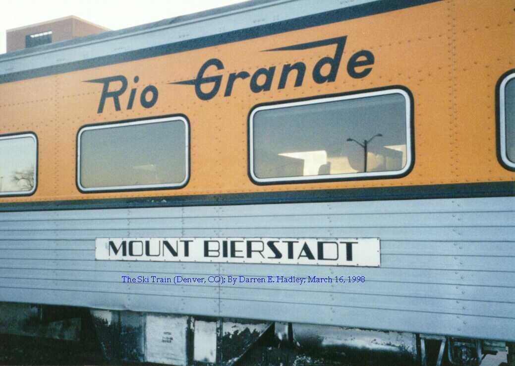 Ski Train Trip - Rio Grande Passenger Coach Mount Bierstadt