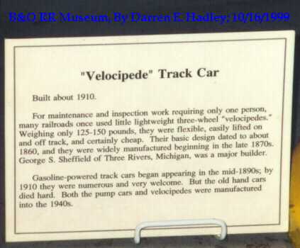 Baltimore & Ohio Museum - Velocipede Track Car