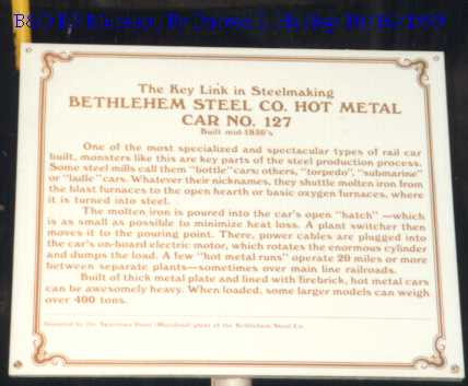 Baltimore & Ohio Museum - Bethlehem Steel Co. Hot Metal Car #127