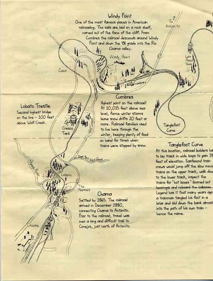 Brochure:  A Trip Map to the CUMBRES & TOLTEC SCENIC RAILROAD