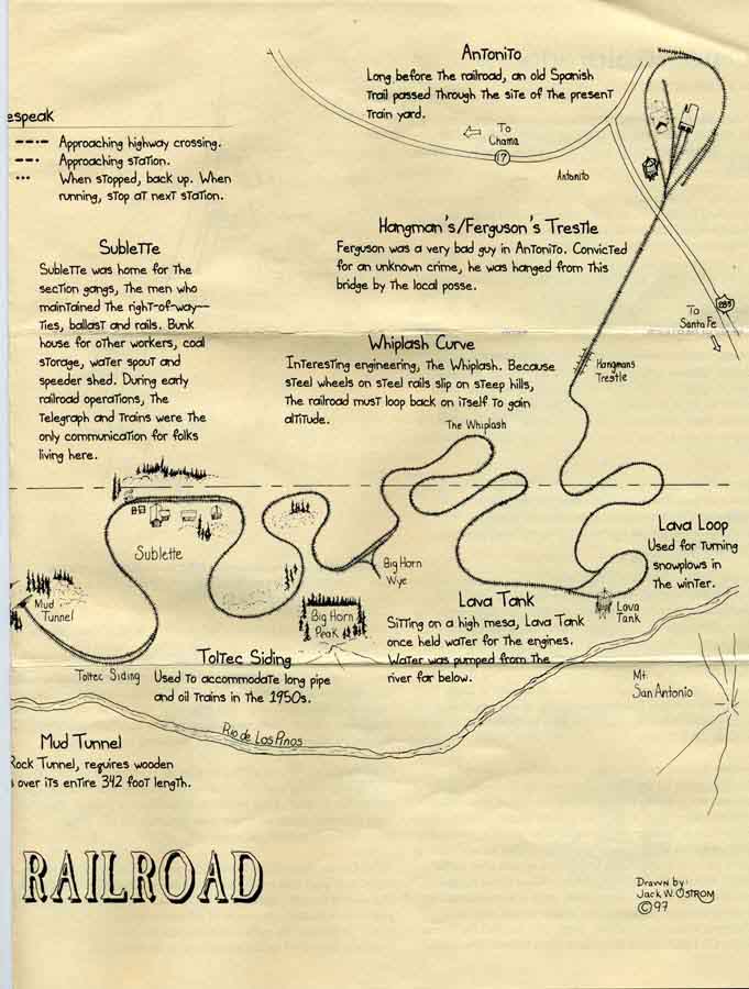 Brochure:  A Trip Map to the CUMBRES & TOLTEC SCENIC RAILROAD