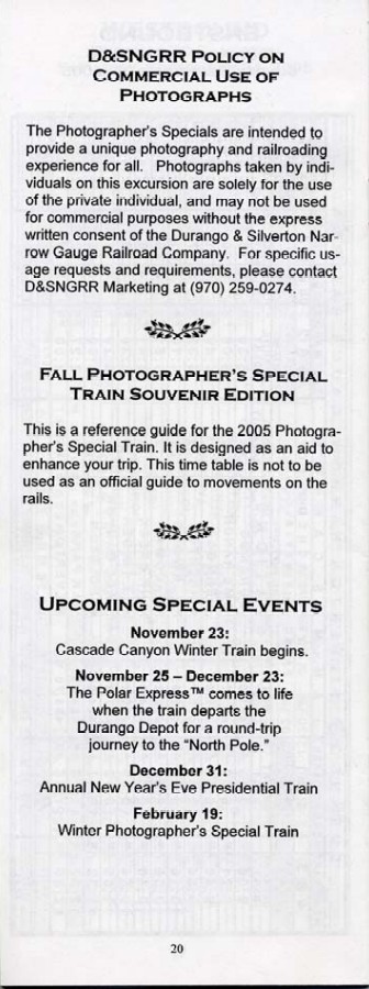 Durango & Silverton - Reference Guide (Page 20)