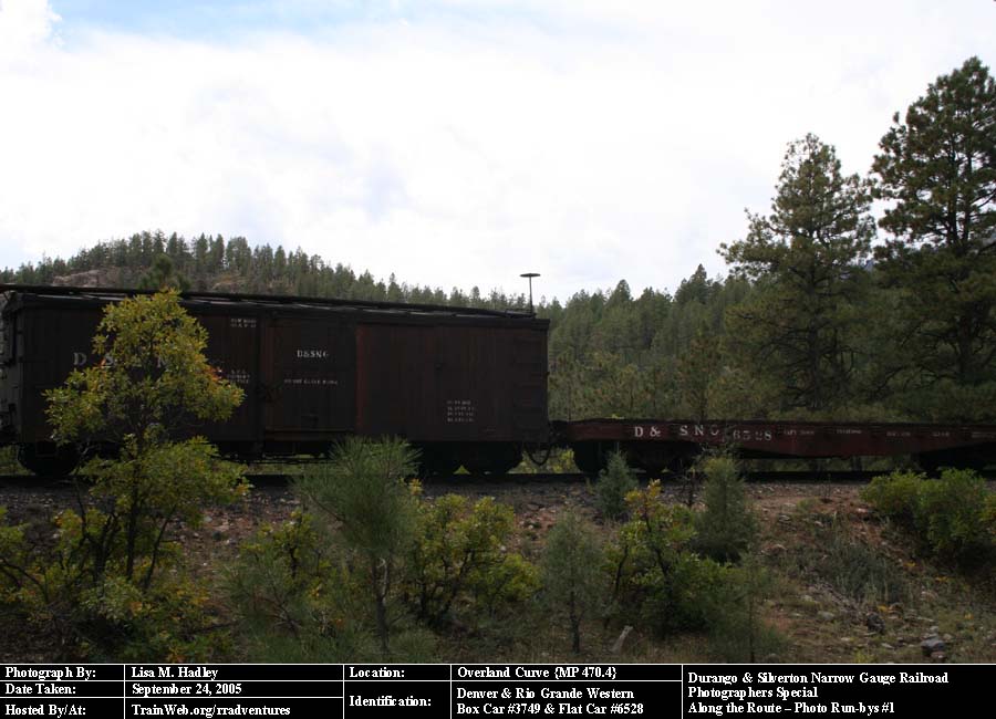 Durango & Silverton - Box Car #3749 & Flat Car #6528