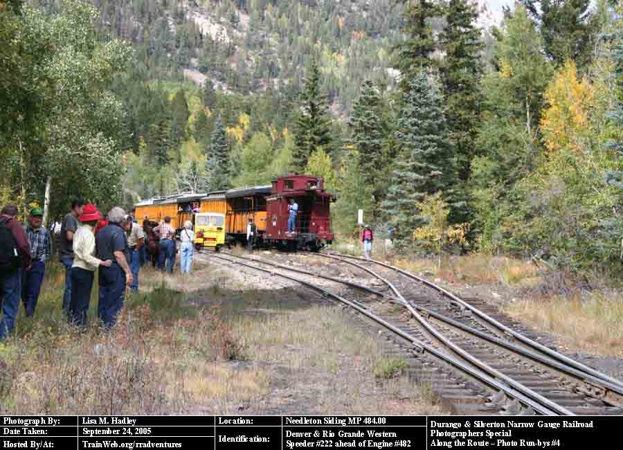 Durango & Silverton - Speeder ahead of Engine #482