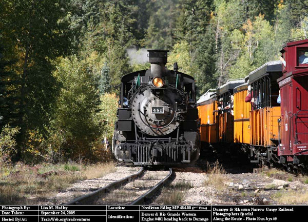 Durango & Silverton - Engine #481 heading back to Durango