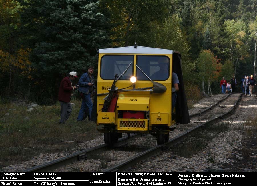 Durango & Silverton - Speeder#333  behind of Engine #473