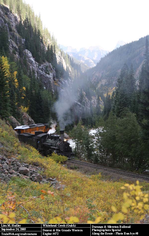 Durango & Silverton - Engine #472 at Whitehead Creek (Gulch)