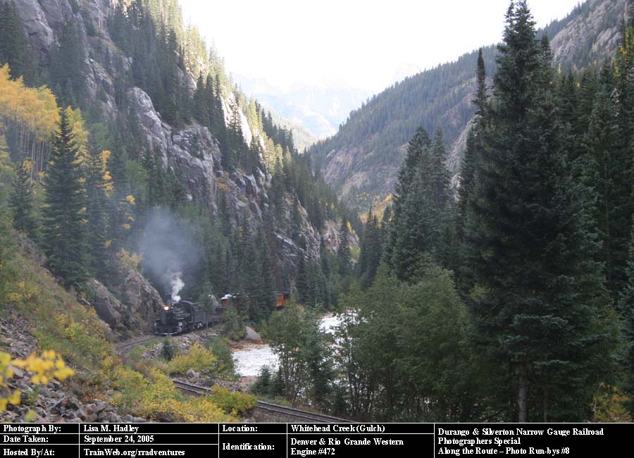 Durango & Silverton - Engine #472 at Whitehead Creek (Gulch)