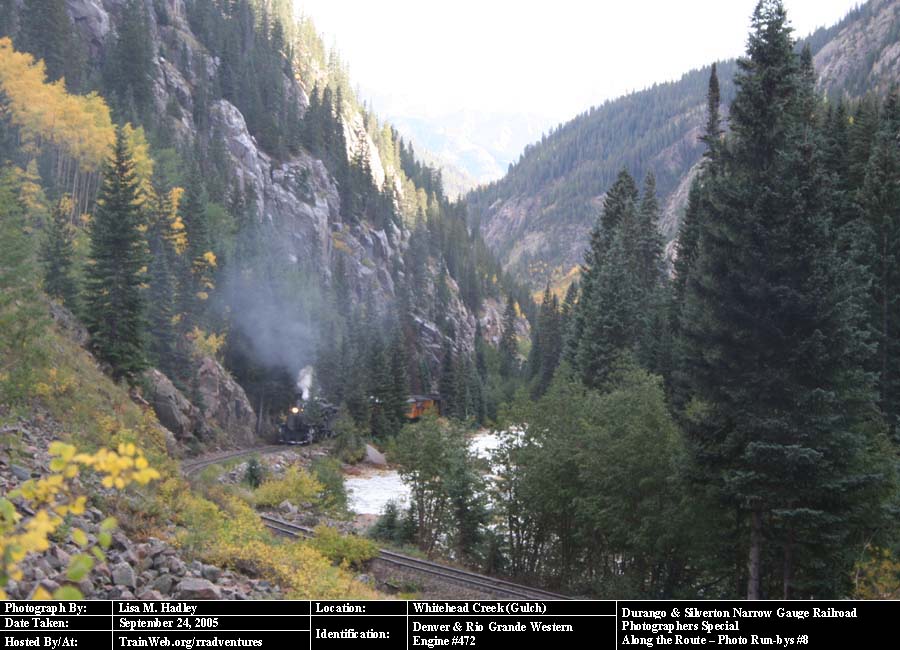 Durango & Silverton - Engine #472 at Whitehead Creek (Gulch)