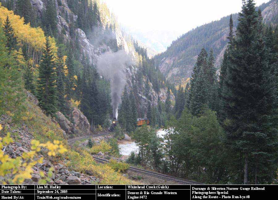 Durango & Silverton - Engine #472 at Whitehead Creek (Gulch)
